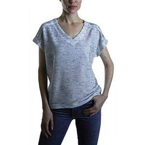 NWT Jones New York Women's Button Embellished Top Blue Size L $50 D232